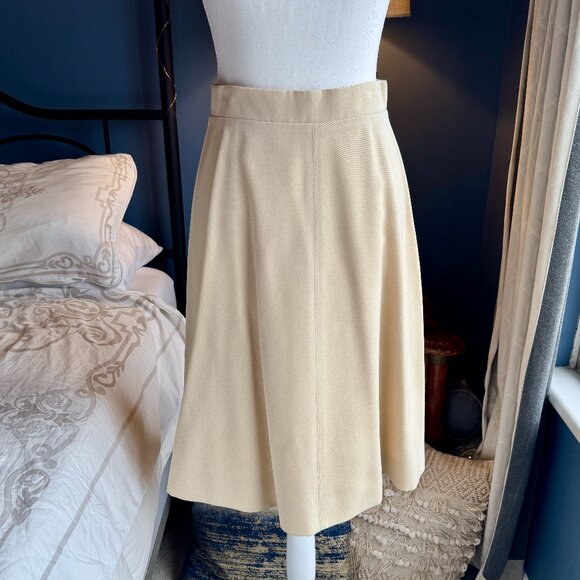 1960s Vintage Lutz Teutloff West Germany Light Beige Skirt Suit - Picture 9 of 16